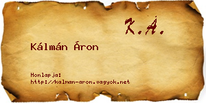Kálmán Áron névjegykártya